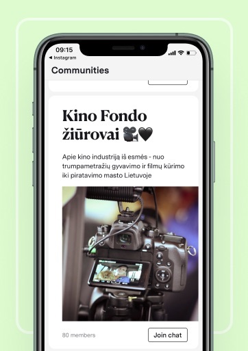 Junkis prie Kino Fondo žiūrovų bendruomenės!